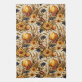 Pompoenen in het veld theedoek (Verticaal)