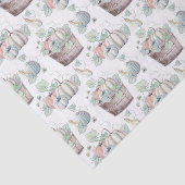 Pompoenen in Houten Emmer in Zachte Waterverven Tissuepapier (Detail)