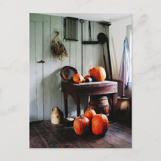 Pompoenen in Kitchen Briefkaart (Voorkant)