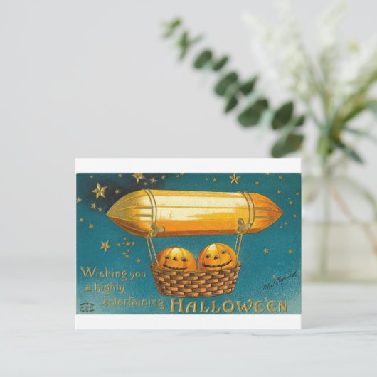 Pompoenen in vliegende mand briefkaart (Staand voorkant)