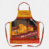 Pompoenen in Wagon Country Herfst gepersonaliseerd Schort (Voorkant)