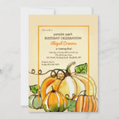 Pompoenen in Waterverf Uitnodiging (Voorkant)