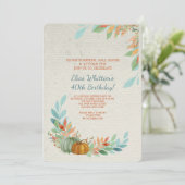 Pompoenen in Waterverf Uitnodiging (Staand voorkant)