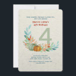 Pompoenen in Waterverf verjaardagsuitnodiging Kaart<br><div class="desc">Een prachtig oogstseizoen, uitnodiging voor elke leeftijd en geslacht met twee pompoenen en herfstbladeren.Ontworpen door Freepik). () De kaart is eenvoudig aan te passen met uw tekst, lettertype, lettertypekleur, papiervormopties en keuze uit zes papiertypen.Niet precies wat je zoekt? Al onze producten kunnen op maat worden ontworpen om zonder extra kosten...</div>