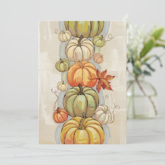 Pompoenen Kaart (Staand voorkant)