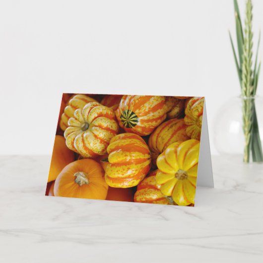 Pompoenen Kalebassen Herfst Thanksgiving Kaart (Voorkant)