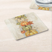 Pompoenen Kartonnen Onderzetters (Schuin)