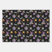 Pompoenen, katten en bloemen, boo Halloween Inpakpapier Vel (Voorkant)