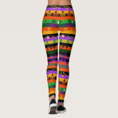 Pompoenen, katten en halloween Party Leggings (Achterkant)
