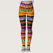 Pompoenen, katten en halloween Party Leggings (Voorkant)