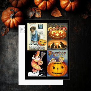  pompoenen Kinder 4 foto's Groot Briefkaart