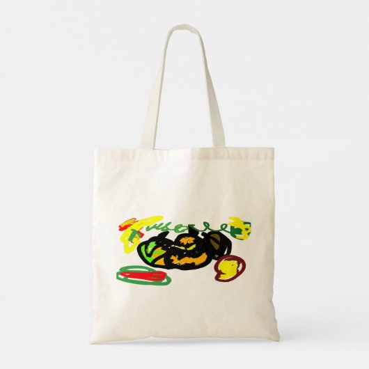 Pompoenen koel tote bag (Achterkant)