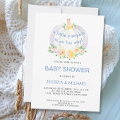 Pompoenen Koys Blue Baby shower Kaart