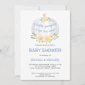 Pompoenen Koys Blue Baby shower Kaart (Voorkant)