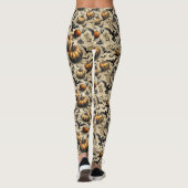 Pompoenen, kraaien en vleermuizen Halloween patroo Leggings (Achterkant)