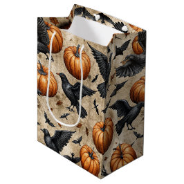 Pompoenen, Kraaien en Vleermuizen Halloween Patroo Medium Cadeauzakje