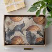 Pompoenen, kraaien en vleermuizen Halloween-patroo Tissuepapier (Geschenk)