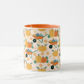 Pompoenen kruiwagen herfst tuin bladeren mok (Midden)