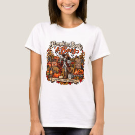 Pompoenen Laarzen & Boze Geesten Skelet Halloween T-shirt