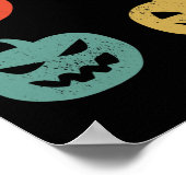  pompoenen leuk Halloween Retro Gift Poster (Hoek)