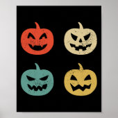  pompoenen leuk Halloween Retro Gift Poster (Voorkant)