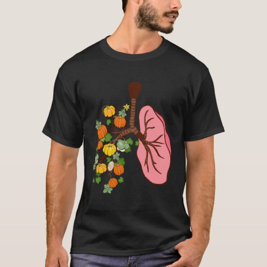 Pompoenen longen vorm respiratoire therapeut dank t-shirt (Voorkant)