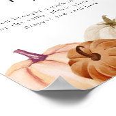 Pompoenen Luier Raffle Sign Poster (Hoek)