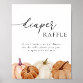 Pompoenen Luier Raffle Sign Poster (Voorkant)