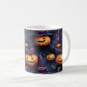 Pompoenen Magic Petten Halloween Koffiemok (Voorkant rechts)