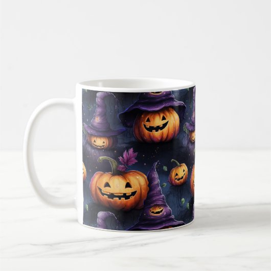 Pompoenen Magic Petten Halloween Koffiemok (Links)