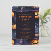 Pompoenen Magic Petten Halloween Uitnodiging Kaart (Staand voorkant)