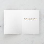 Pompoenen Man Rijden auto - Halloween Kaart (Binnen)