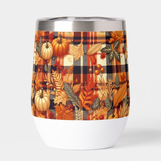 Pompoenen Maple verlaat herfstplaids (Achterkant)