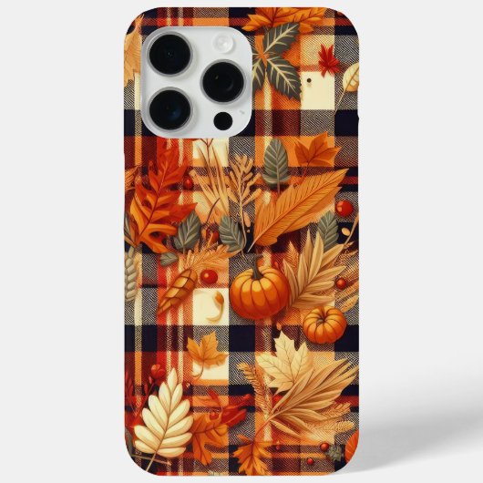 Pompoenen Maple verlaat herfstplaids Case-Mate iPhone Case (Achterkant)