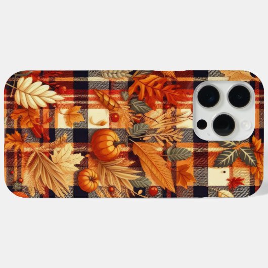 Pompoenen Maple verlaat herfstplaids Case-Mate iPhone Case (Achterkant (horizontaal))