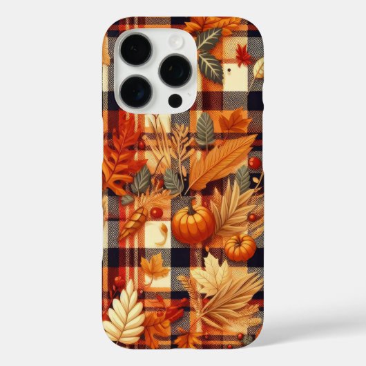 Pompoenen Maple verlaat herfstplaids Case-Mate iPhone Case (Achterkant)