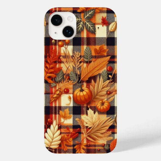 Pompoenen Maple verlaat herfstplaids Case-Mate iPhone Case (Achterkant)