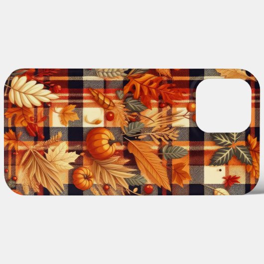 Pompoenen Maple verlaat herfstplaids Case-Mate iPhone Case (Achterkant (horizontaal))