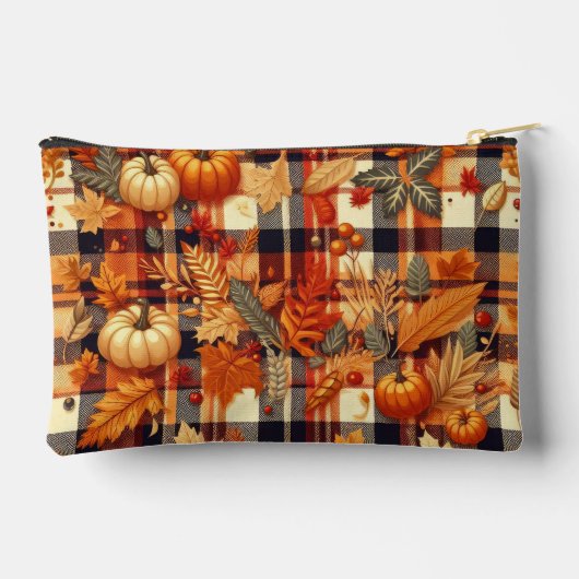 Pompoenen Maple verlaat herfstplaids Etui (Achterkant)