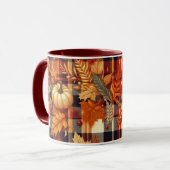 Pompoenen Maple verlaat herfstplaids Mok (Voorkant links)