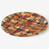 Pompoenen Maple verlaat herfstplaids Papieren Bordje (Gekanteld)