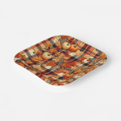 Pompoenen Maple verlaat herfstplaids Papieren Bordje (Gebogen)