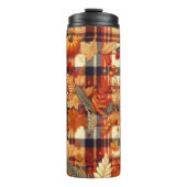 Pompoenen Maple verlaat herfstplaids Thermosbeker (Voorkant)