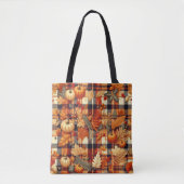 Pompoenen Maple verlaat herfstplaids Tote Bag (Voorkant)