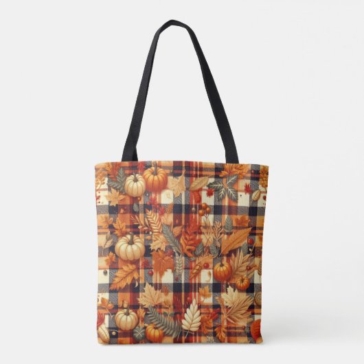 Pompoenen Maple verlaat herfstplaids Tote Bag (Achterkant)