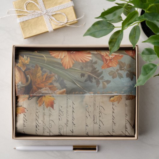  pompoenen met Frans Script Tissuepapier (Geschenk)