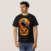 Pompoenen met rog voor halloween t-shirt (Voorkant volledig)