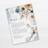 Pompoenen met Wildbloemen Bruiloft Details Kaart