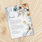 Pompoenen met Wildbloemen Bruiloft Details Kaart