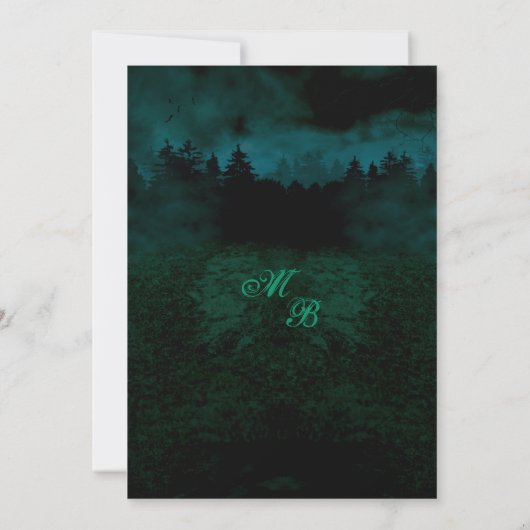 Pompoenen Moon Bats Haunted House Halloween Kaart (Achterkant)